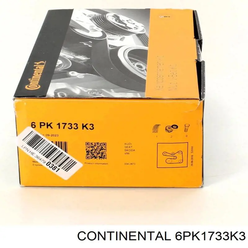 Pasek napędowy mechanizmów, zestaw Continental/Siemens 6PK1733K3 cena, od 101,13 USD