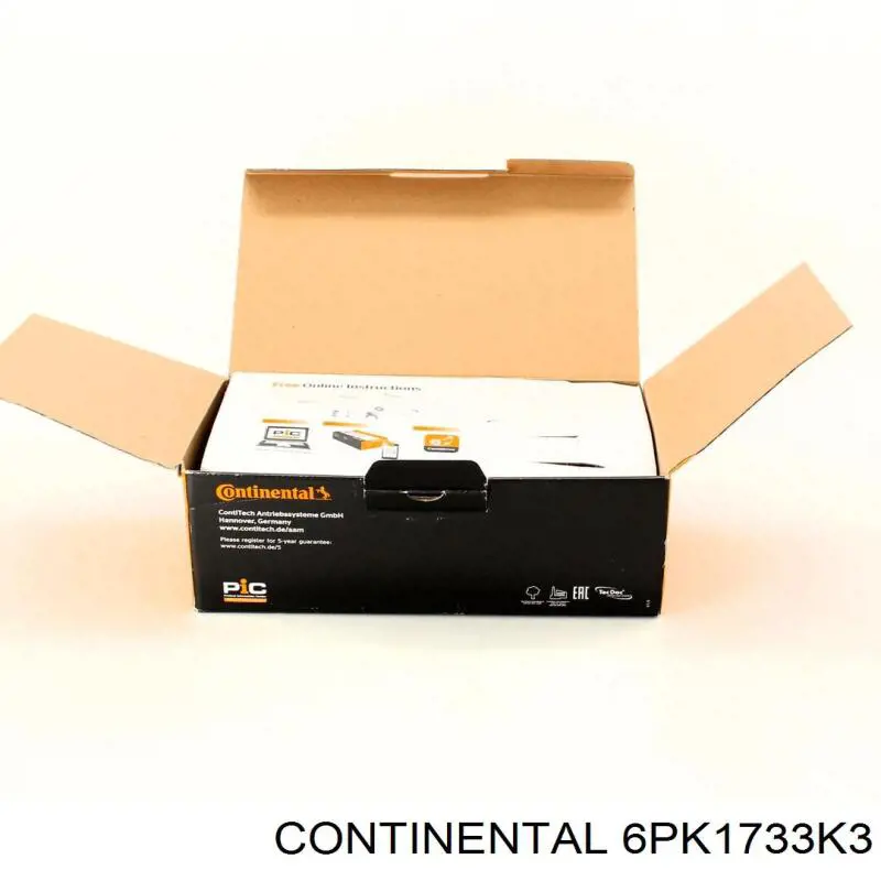 Do koszyka 6PK1733K3 Continental/Siemens Pasek napędowy mechanizmów, zestaw