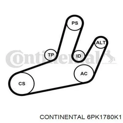 6PK1780K1 Continental/Siemens pasek napędowy mechanizmów, zestaw