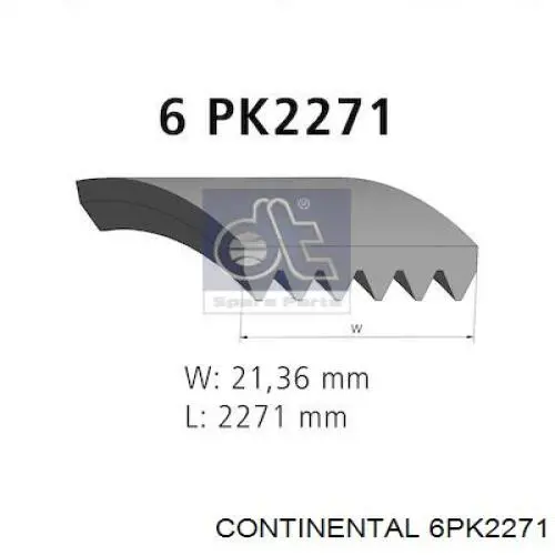 Do koszyka 6PK2271 Continental/Siemens Pas napędowy mechanizmów