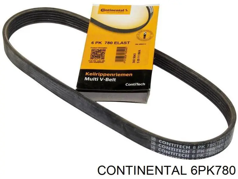 Pas napędowy mechanizmów Continental/Siemens 6PK780 cena, od 13,83 USD