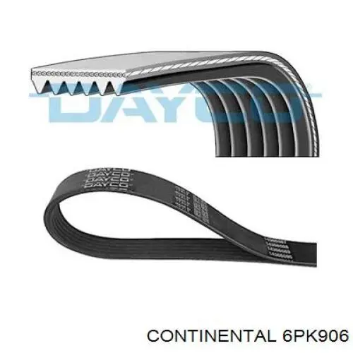 Pas napędowy mechanizmów Continental/Siemens 6PK906 cena, od 12,28 USD