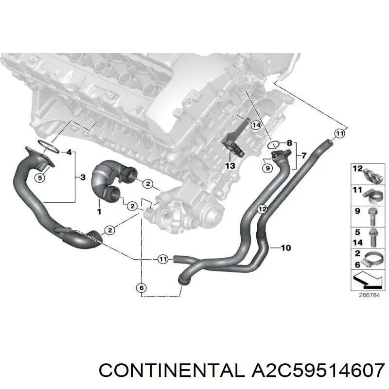 Pompa chłodząca wodna Continental/Siemens A2C59514607 cena, od 543,91 USD