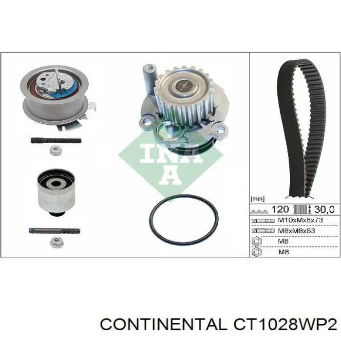 Pasek rozrządu, zestaw Continental/Siemens CT1028WP2 cena, od 630,78 zł