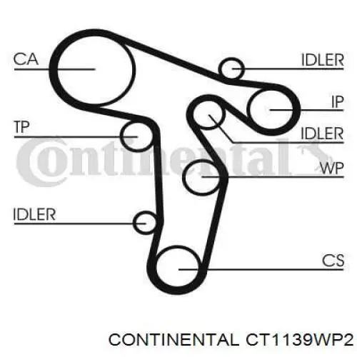 CT1139WP2 Continental/Siemens Pasek rozrządu, zestaw