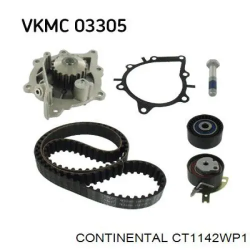 Pasek rozrządu, zestaw Continental/Siemens CT1142WP1 cena, od 192,41 USD