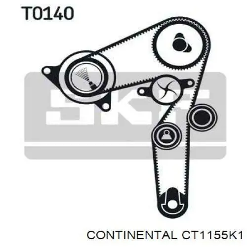 Pasek rozrządu, zestaw Continental/Siemens CT1155K1 cena, od 109,29 USD