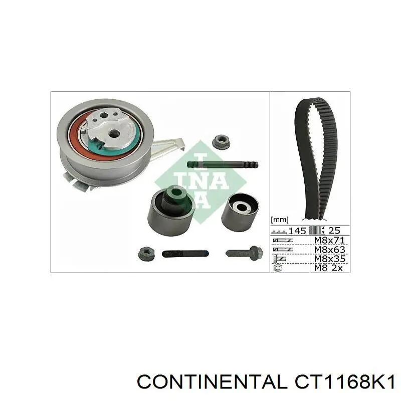 Pasek rozrządu, zestaw Continental/Siemens CT1168K1 cena, od 145,16 USD