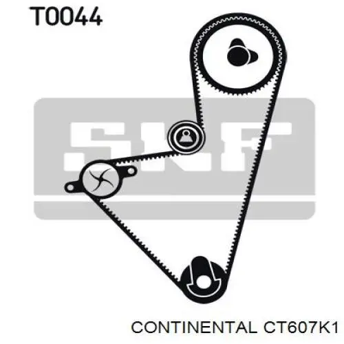 Pasek rozrządu, zestaw Continental/Siemens CT607K1 cena, od 33,97 USD