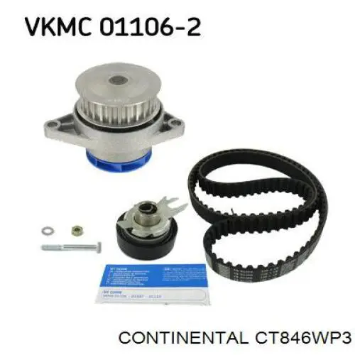 Pasek rozrządu, zestaw Continental/Siemens CT846WP3 cena, od 101,89 USD