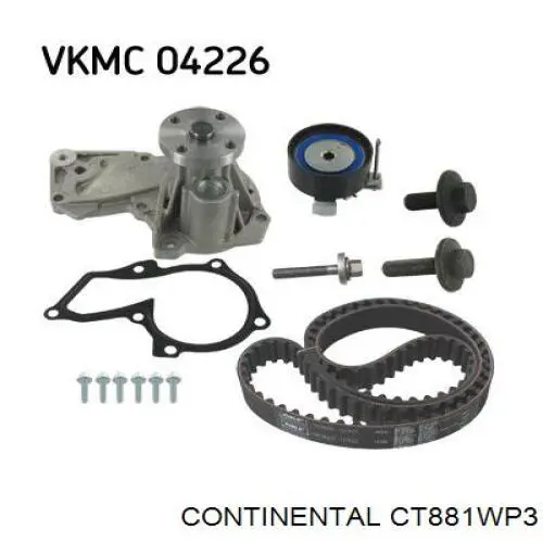 Pasek rozrządu, zestaw Continental/Siemens CT881WP3 cena, od 146,05 USD