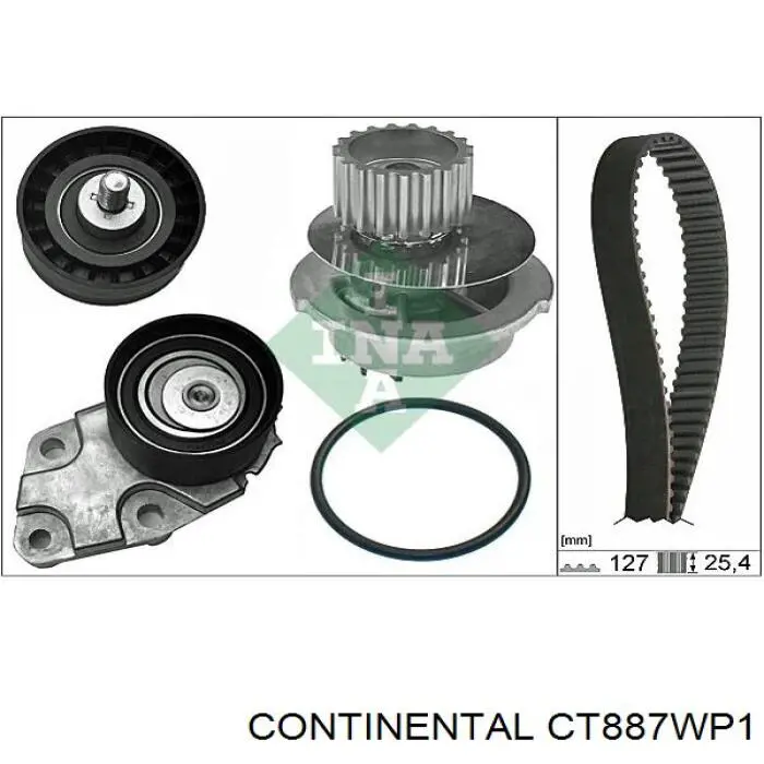 Pasek rozrządu, zestaw Continental/Siemens CT887WP1 cena, od 146,81 USD
