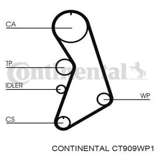 Pasek rozrządu, zestaw Continental/Siemens CT909WP1 cena, od 198,80 USD