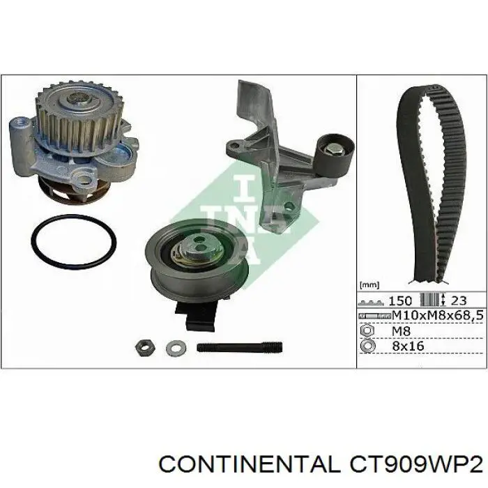 Pasek rozrządu, zestaw CT909WP2 Continental/Siemens