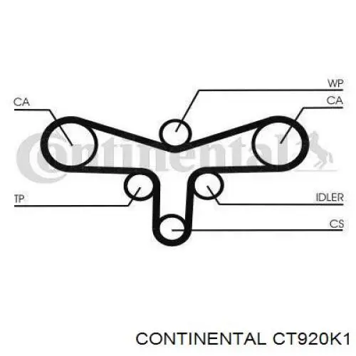 Pasek rozrządu, zestaw Continental/Siemens CT920K1 cena, od 142,57 USD