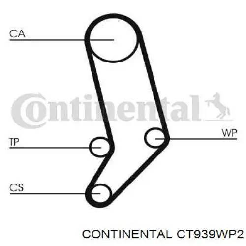 Pasek rozrządu, zestaw Continental/Siemens CT939WP2 cena, od 140,44 USD