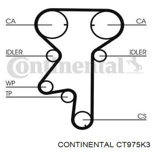 CT975K3 Continental/Siemens pasek rozrządu, zestaw