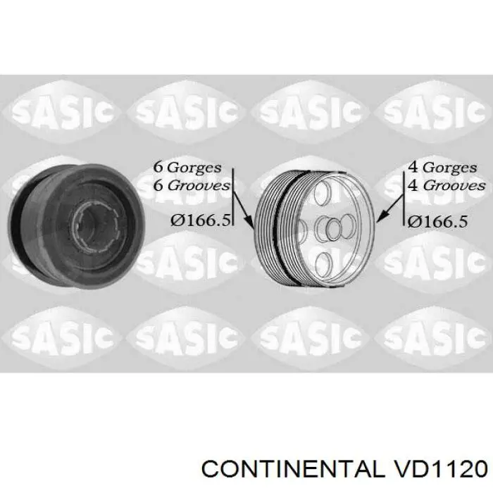 VD1120 Continental/Siemens Koło pasowe wału korbowego