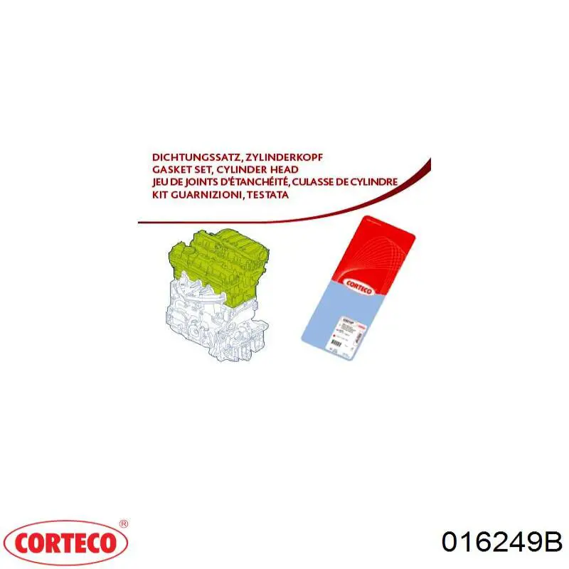 Do koszyka 016249B Corteco Śruba głowicy cylindrów