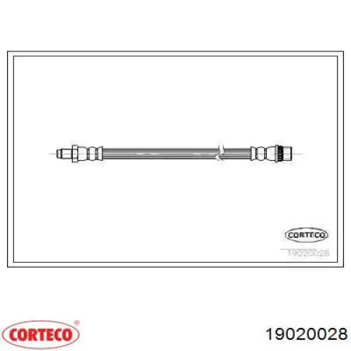19020028 Corteco Przewód hamulcowy przedni