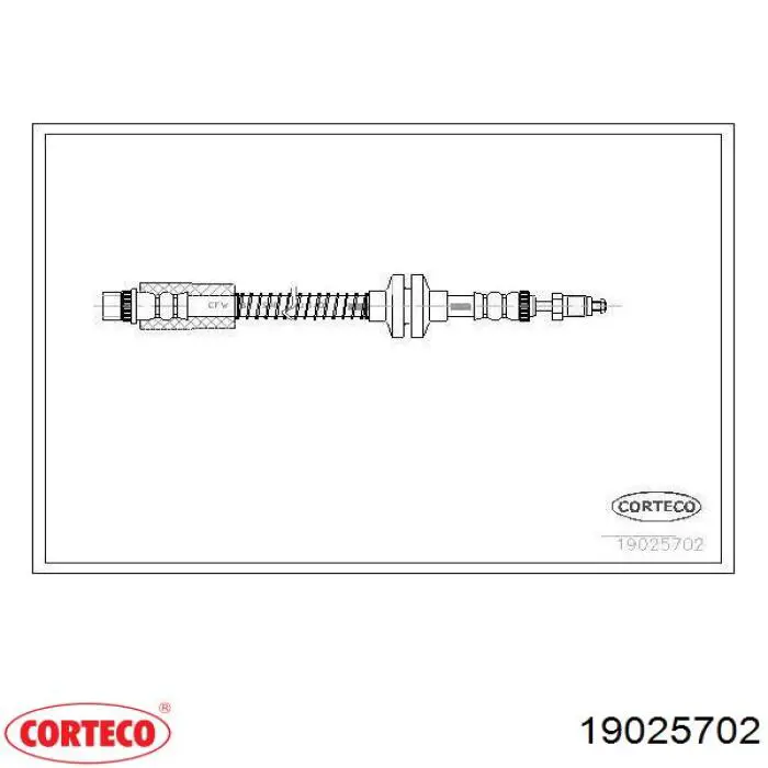 19025702 Corteco Przewód hamulcowy przedni