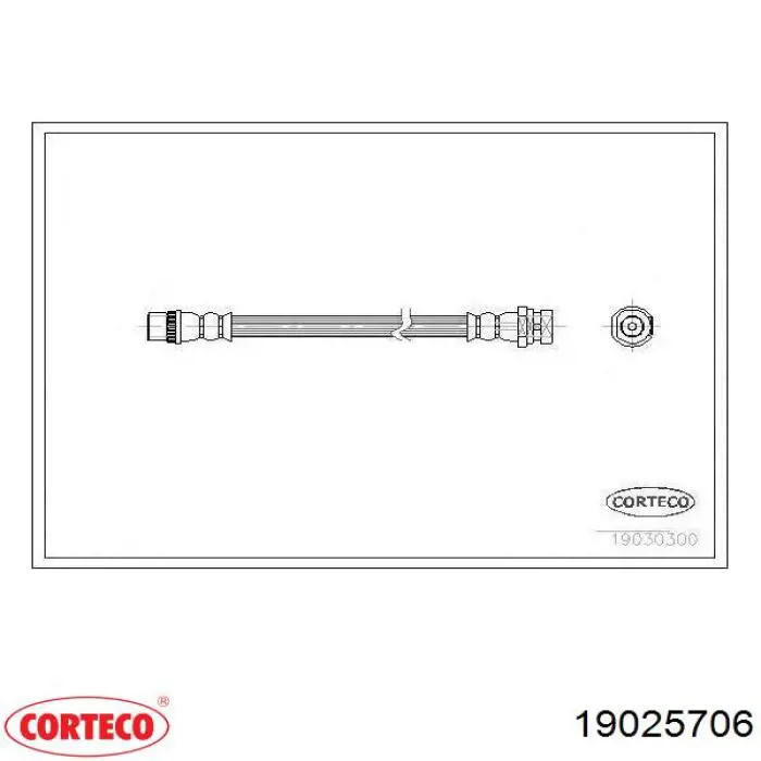 Przewód hamulcowy przedni 19025706 Corteco