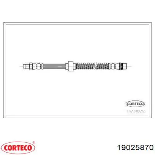 19025870 Corteco Przewód hamulcowy przedni