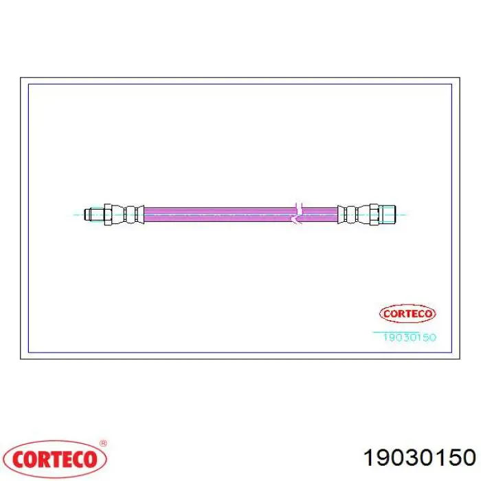 19030150 Corteco Przewód hamulcowy tylny