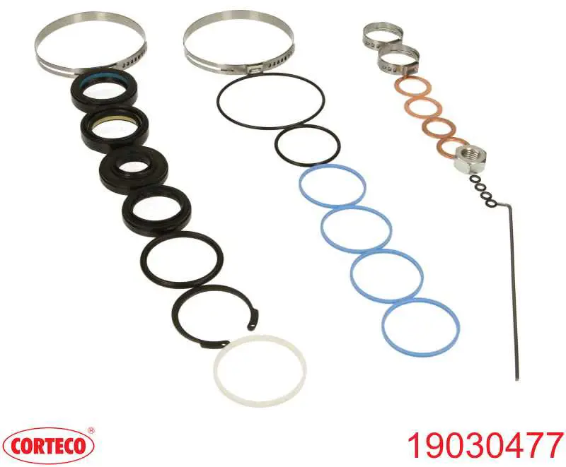 19030477 Corteco Zestaw naprawczy maglownicy (mechanizmu) (zestaw uszczelniaczy)