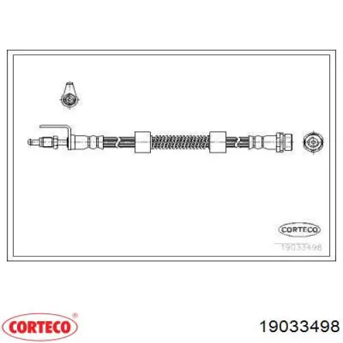 19033498 Corteco Przewód hamulcowy przedni