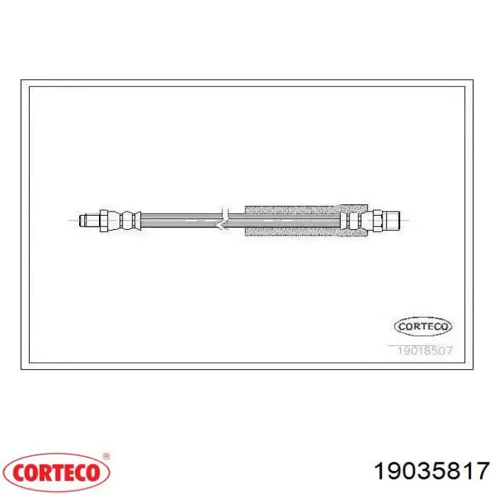 Przewód hamulcowy przedni 19035817 Corteco