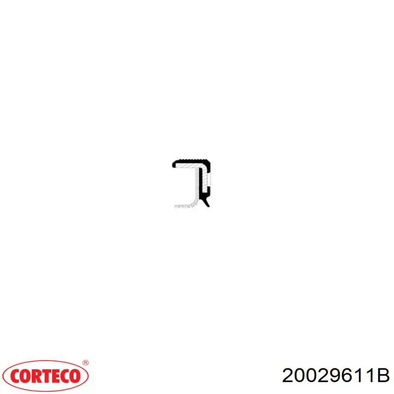 Do koszyka 20029611B Corteco Uszczelniacz wału korbowego silnika tylny