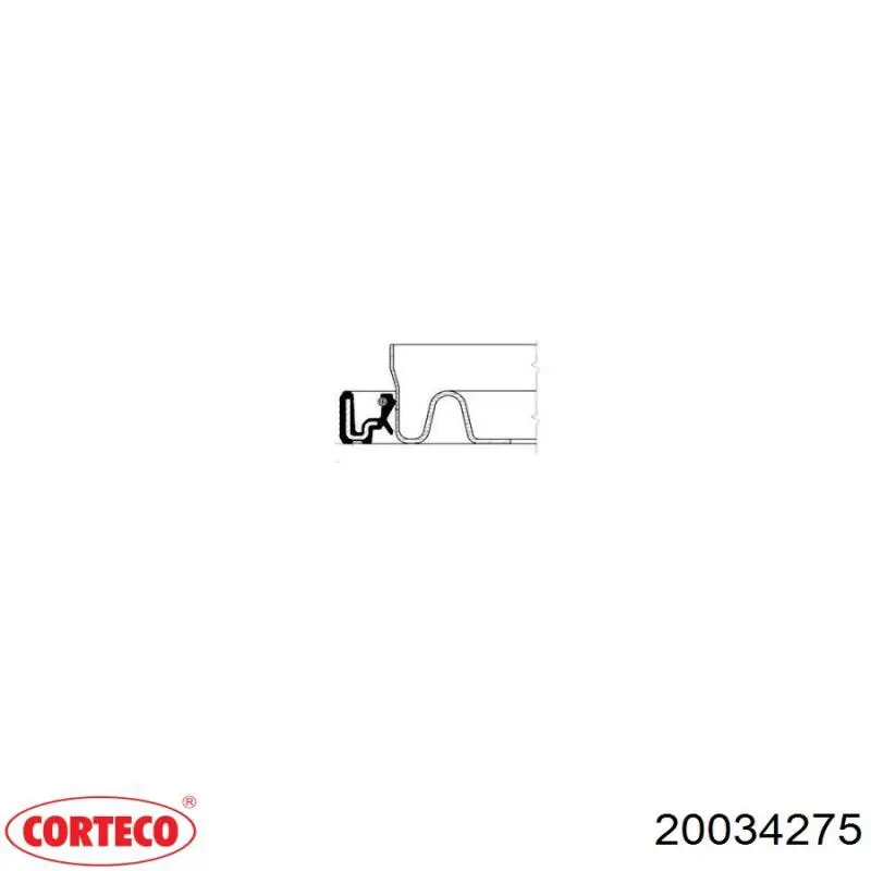 Uszczelniacz wału korbowego silnika tylny 20034275 Corteco