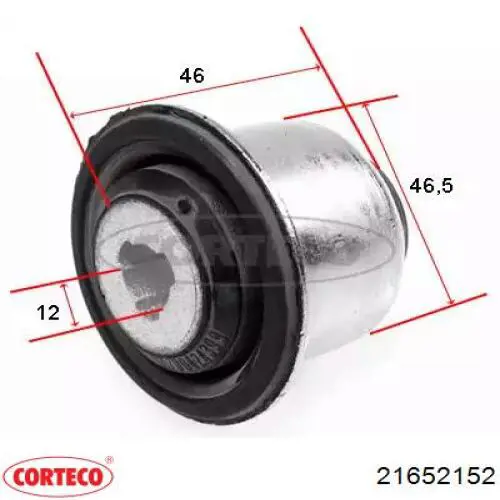 Do koszyka 21652152 Corteco Silentblock tylnej belki