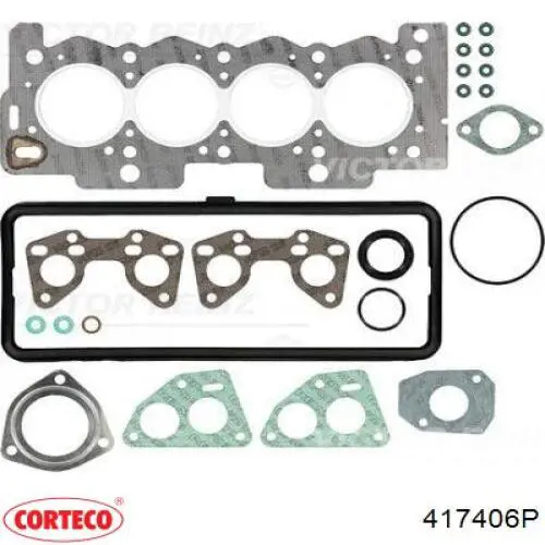 Do koszyka 417406P Corteco Zestaw uszczelek silnika górny