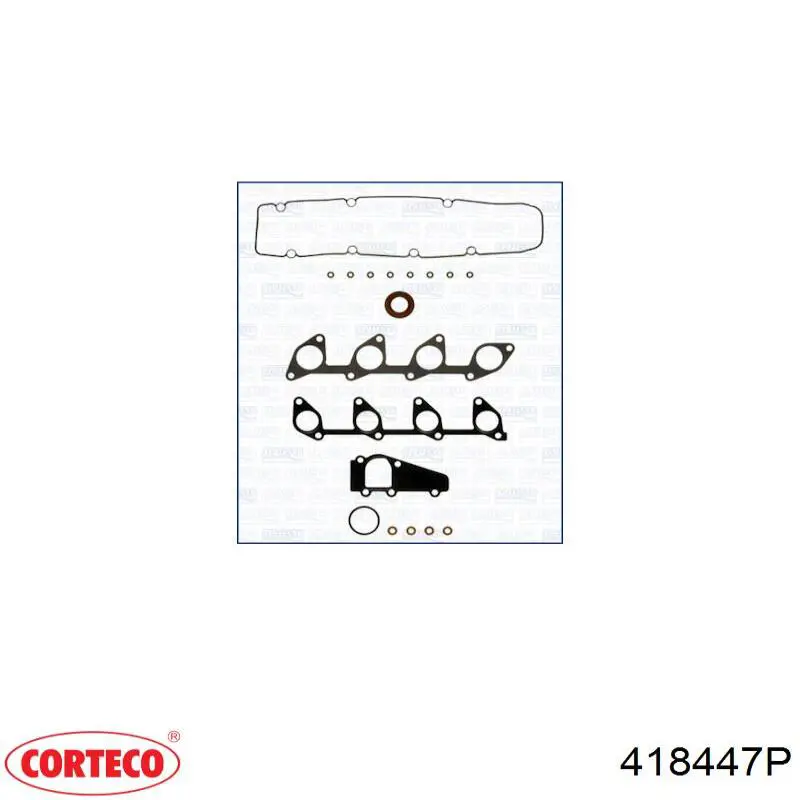 Do koszyka 418447P Corteco Zestaw uszczelek silnika górny