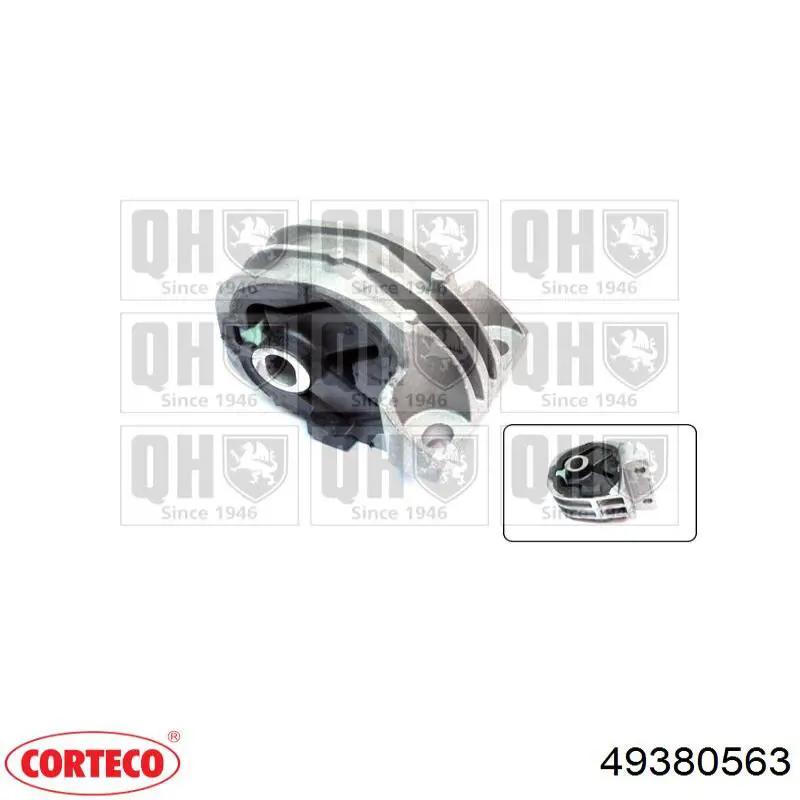 Poduszka (podpora) silnika tylna Corteco 49380563 cena, od 37,31 USD