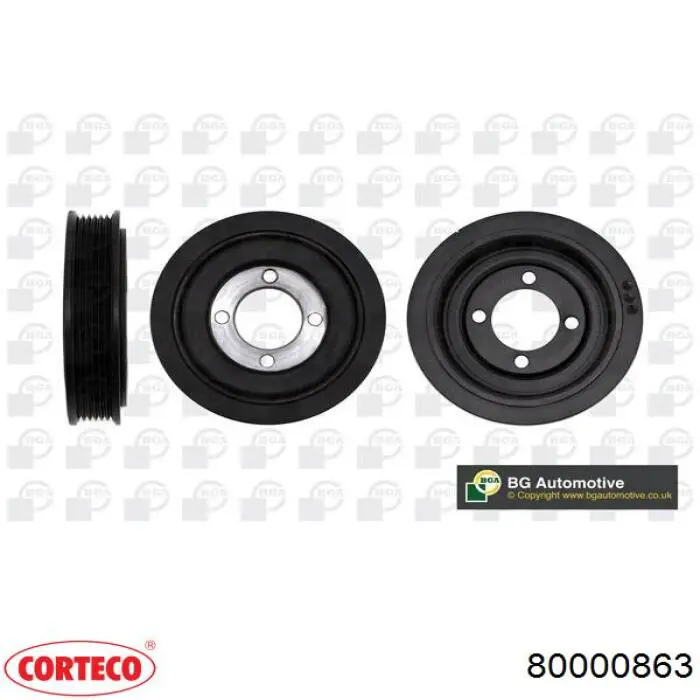 80000863 Corteco Koło pasowe wału korbowego