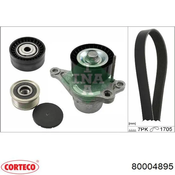 Śruba koła pasowego wału korbowego Corteco 80004895 cena, od 5,48 USD