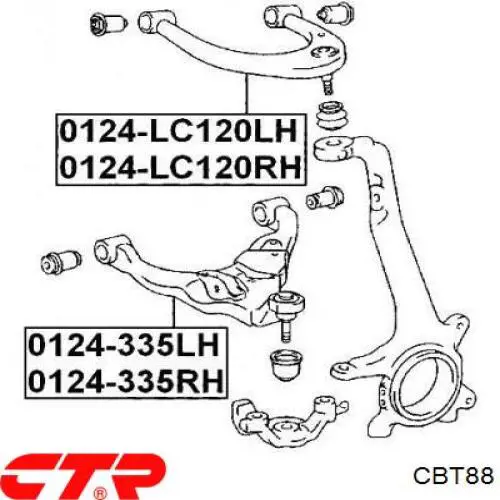 Do koszyka CBT88 CTR Sworzeń wahacza dolny