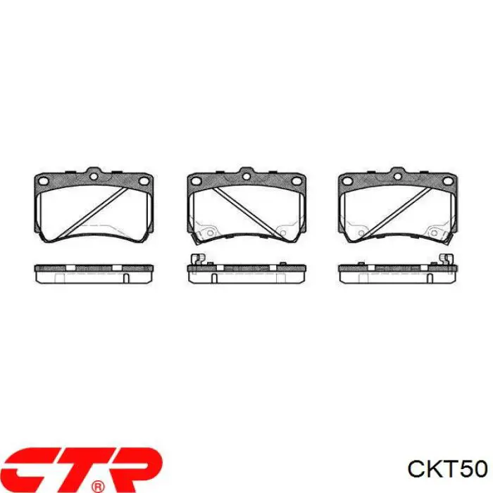 Okładziny (klocki) do hamulców tarczowych tylne CTR CKT50 cena, od 17,21 USD