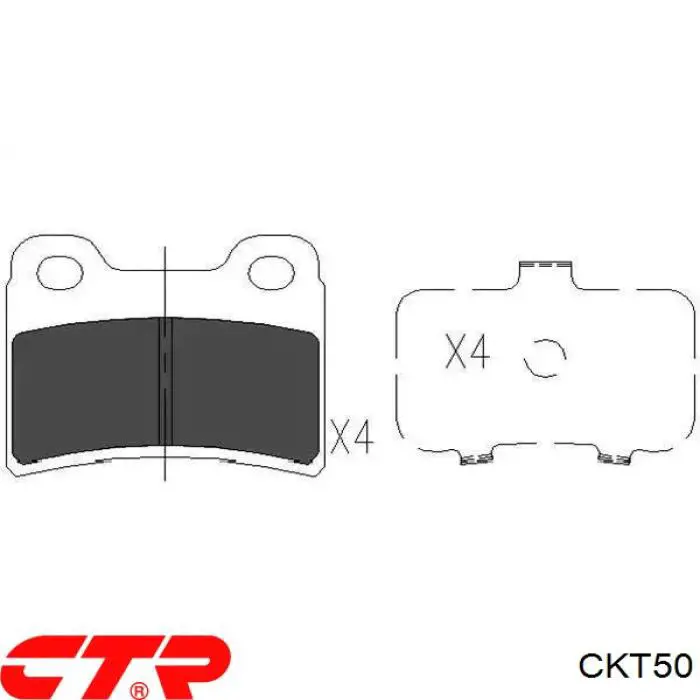 Do koszyka CKT50 CTR Okładziny (klocki) do hamulców tarczowych tylne