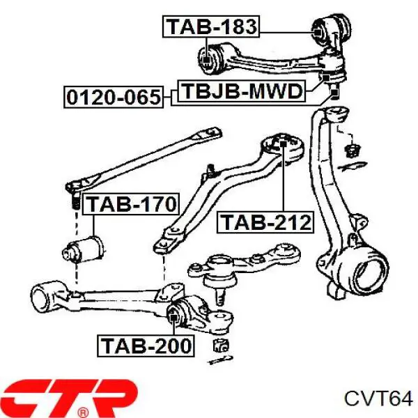 CVT64 CTR Silentblock przedniego wahacza dolnego