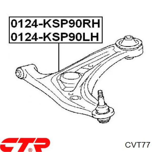 Silentblock przedniego wahacza dolnego CTR CVT77 cena, od 9,20 USD