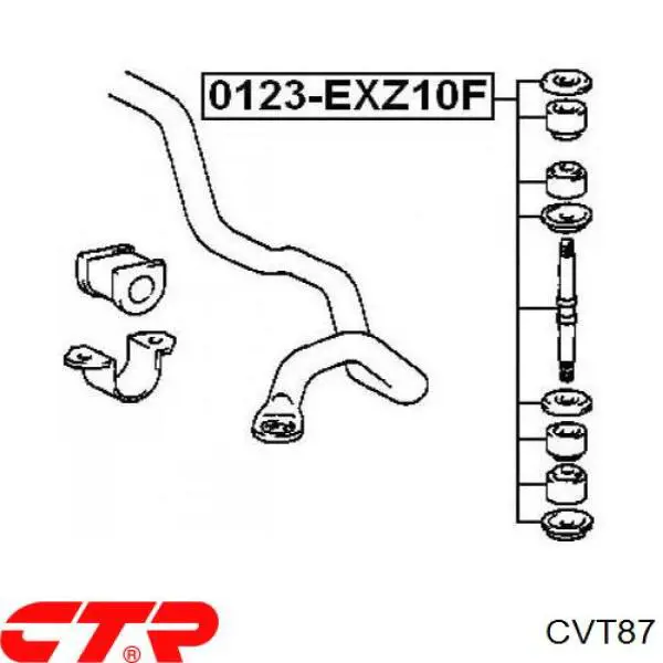Do koszyka CVT87 CTR Tuleja łącznika stabilizatora tylnego