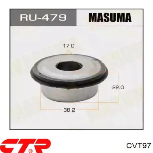 CVT97 CTR Silentblock tylnego wahacza podłużnego tyłny