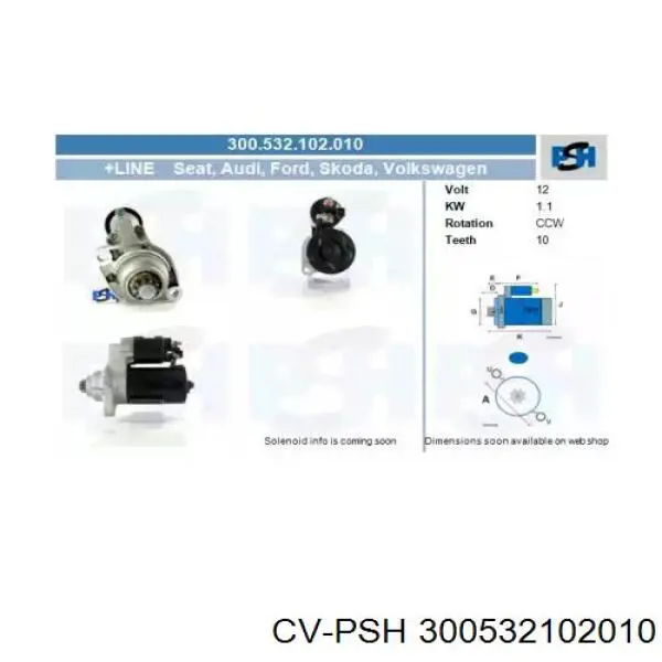 Rozrusznik VAG 0001121018 cena, od 105,74 USD
