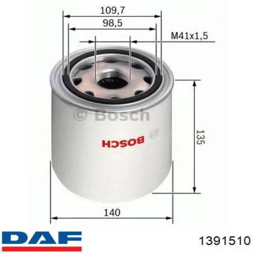 1391510 DAF Filtr osuszacza powietrza (separatora oleju/wilgoci) (TRUCK)
