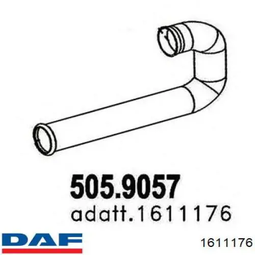 1611176 DAF Tłumik, tylna część