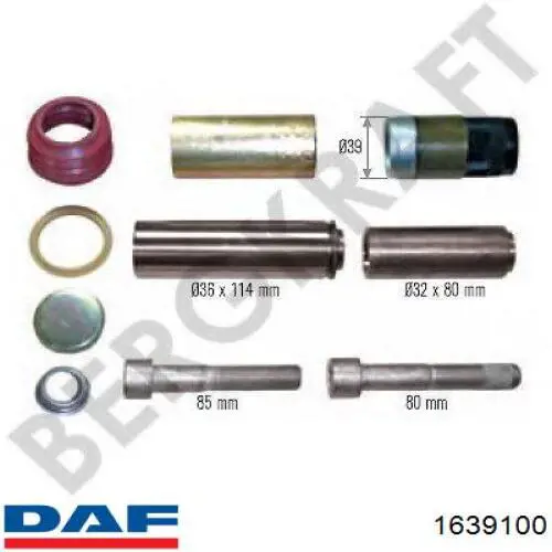 Zestaw naprawczy zacisku hamulcowego tylnego DAF 1639100 cena, od 48,77 USD
